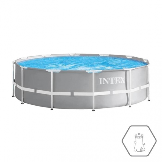 Каркасный бассейн круглый INTEX PRISM FRAME POOL 305х76, фильтр-насос 26702