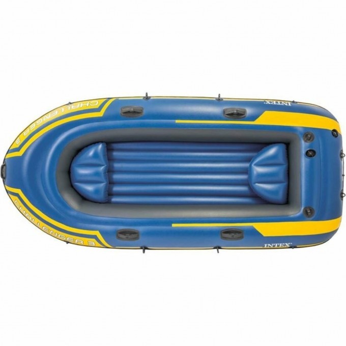 Надувная лодка INTEX CHALLENEGER 3 SET (до 300кг) 295х137х43см + весла/насос, 2 подушки 68370